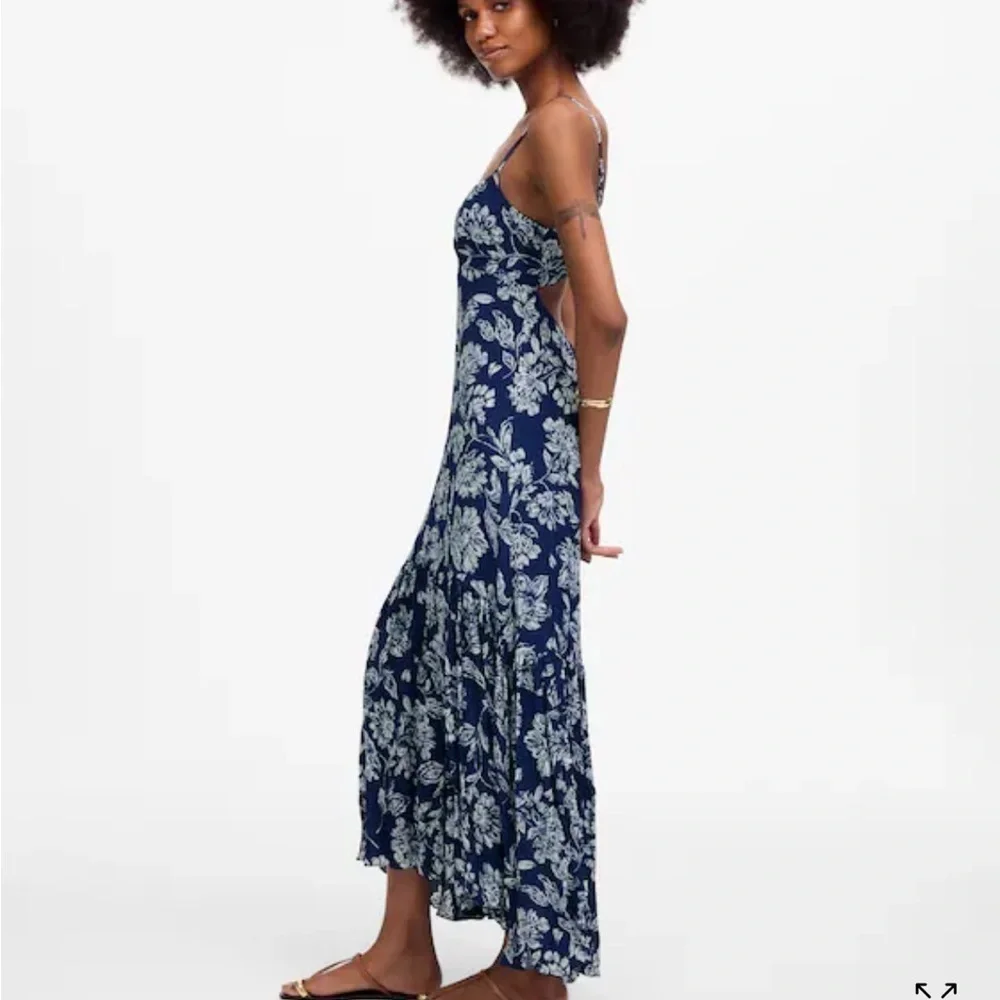 Madewell Textured Maxi Slip Dress in Floral